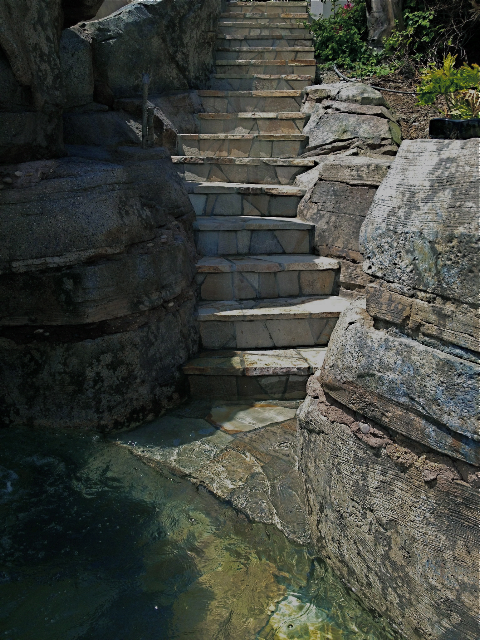 Stone stairs, showcasing durable and elegant natural stone construction, perfect for enhancing the aesthetics and functionality of outdoor spaces.